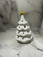 Árbol De Navidad Cerámico Blanco Con Luz Led - Miniatura 5