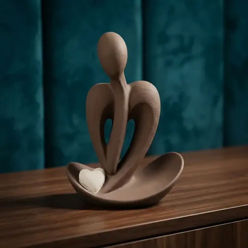 Adorno Decorativo Figura Abstracta Con Corazón G 10