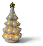 Árbol De Navidad Cerámico Blanco Con Luz Adorno Decorativo - Miniatura 3