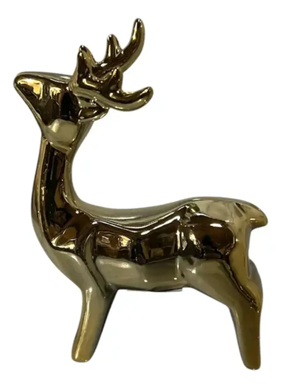 Ciervo Navideño De Cerámica Con Luz Adorno Decorativo 15 Cm 2
