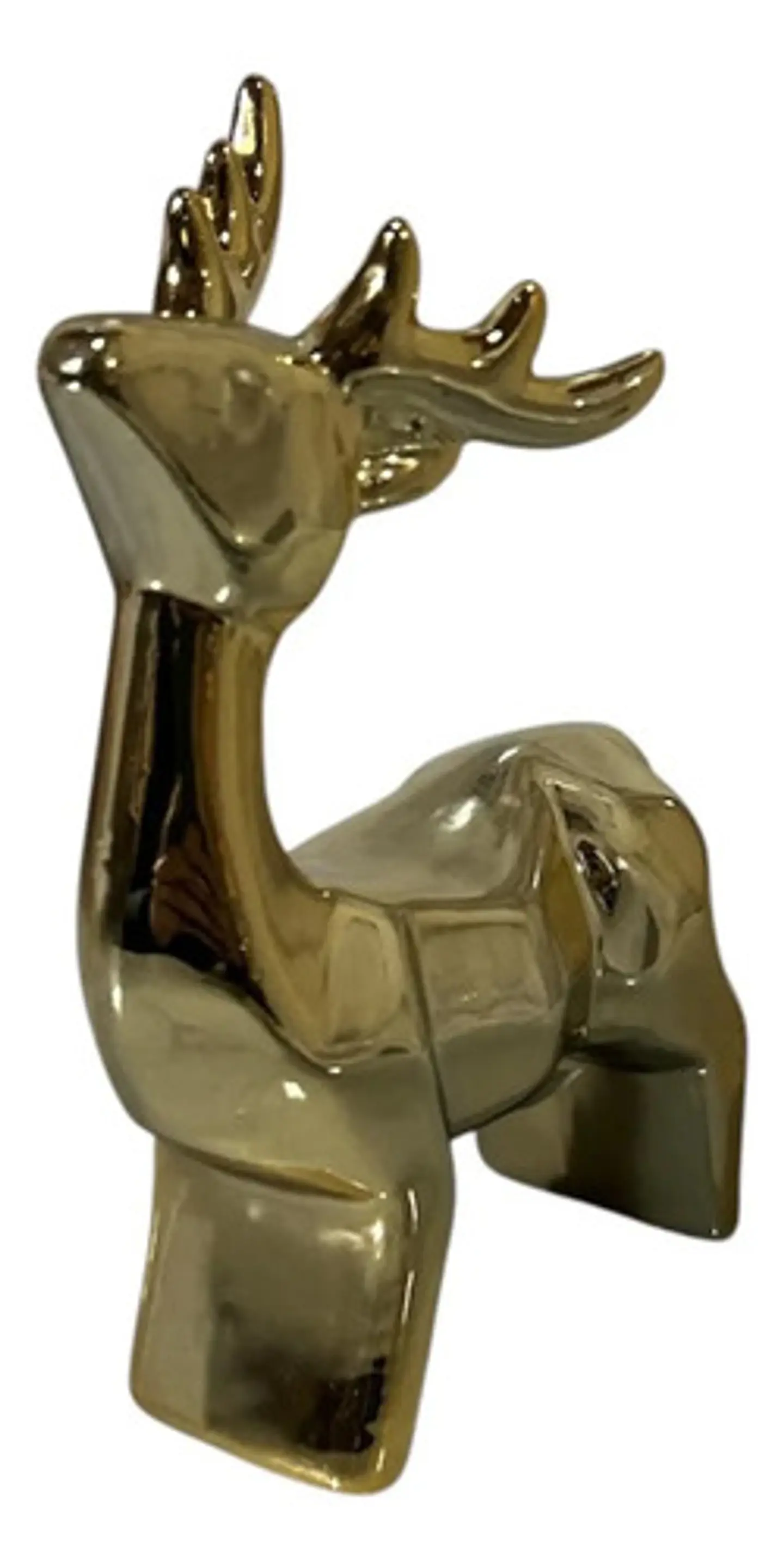 Ciervo Navideño De Cerámica Con Luz Adorno Decorativo 15 Cm 3