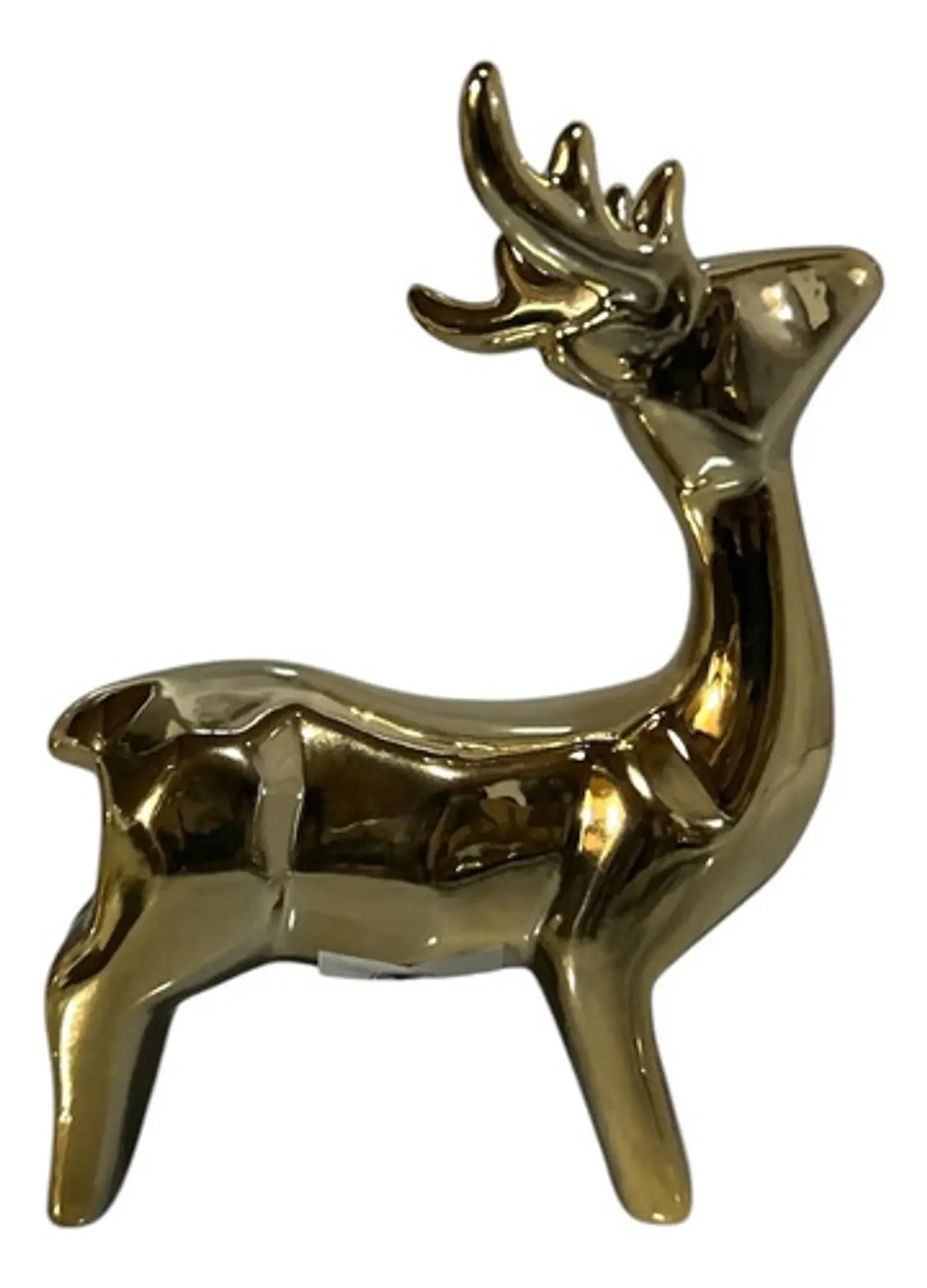Ciervo Navideño De Cerámica Con Luz Adorno Decorativo 15 Cm 6