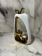 Adorno Decorativo En Forma De Manzana Dorado Y Blanco - Miniatura 5