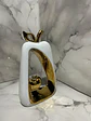 Adorno Decorativo En Forma De Manzana Dorado Y Blanco - Miniatura 7