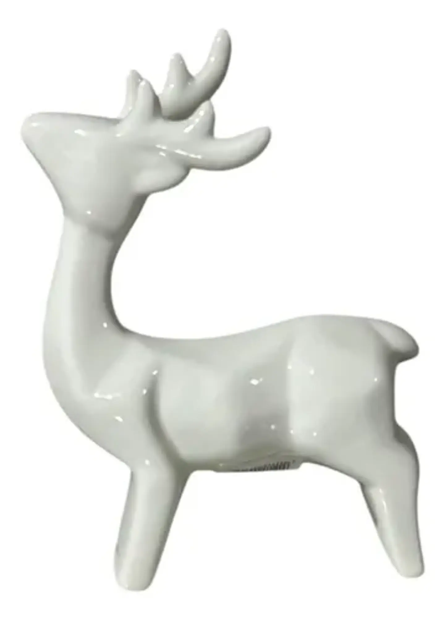 Ciervo Navideño De Cerámica Con Luz Adorno Decorativo 15 Cm 5