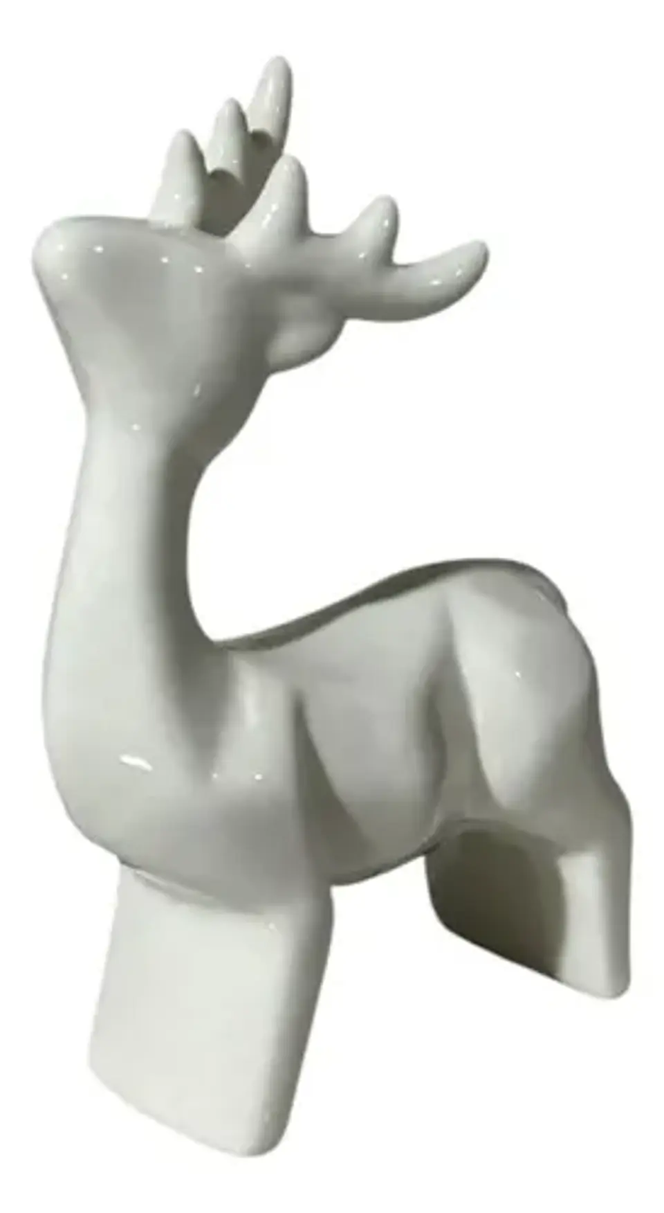 Ciervo Navideño De Cerámica Con Luz Adorno Decorativo 15 Cm 6