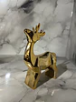 Ciervo Navideño De Cerámica Con Luz Adorno Decorativo 19,5cm - Miniatura 1