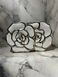 Jarrón Decorativo Para Flores Artificiales Blanco Y Dorado - Miniatura 9