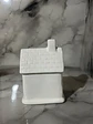 Casita Navideña De Cerámica Blanca Con Luz Adorno - Miniatura 6
