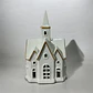 Casita Navideña De Cerámica Blanca Con Luz Adorno Decorativo - Miniatura 2