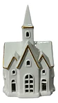 Casita Navideña De Cerámica Blanca Con Luz Adorno Decorativo - Miniatura 5