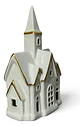 Casita Navideña De Cerámica Blanca Con Luz Adorno Decorativo - Miniatura 8