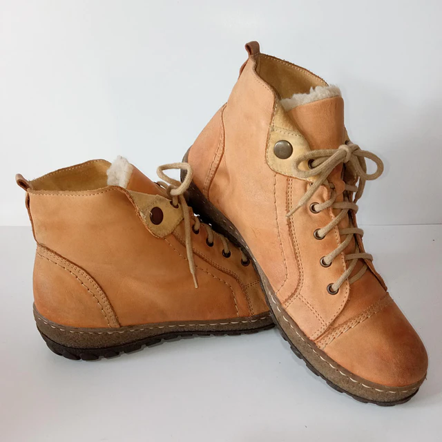 Zapatos de cuero con lana , 38 2