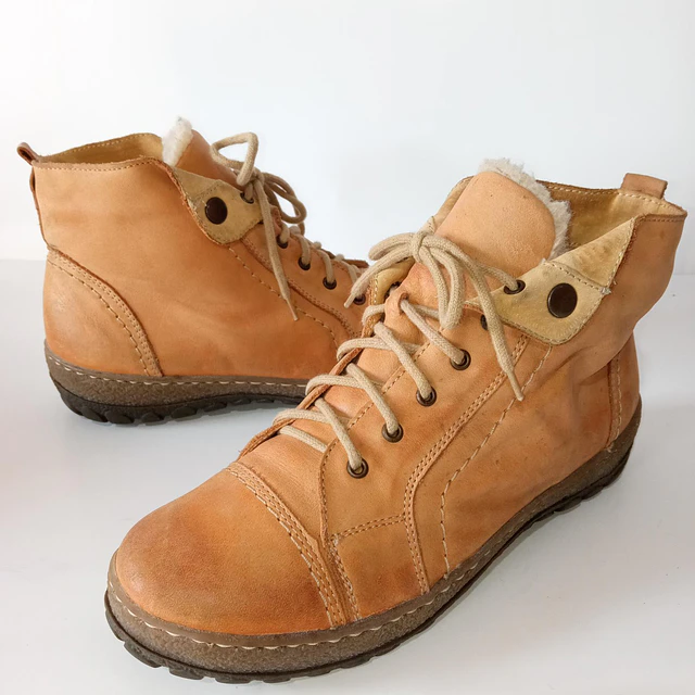 Zapatos de cuero con lana , 38 1