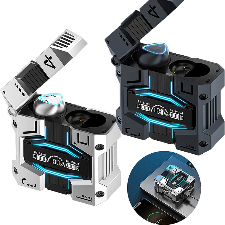 Audifonos Damix Gamer Noise Cancel Earbud M45 Tws Btv5.3 1