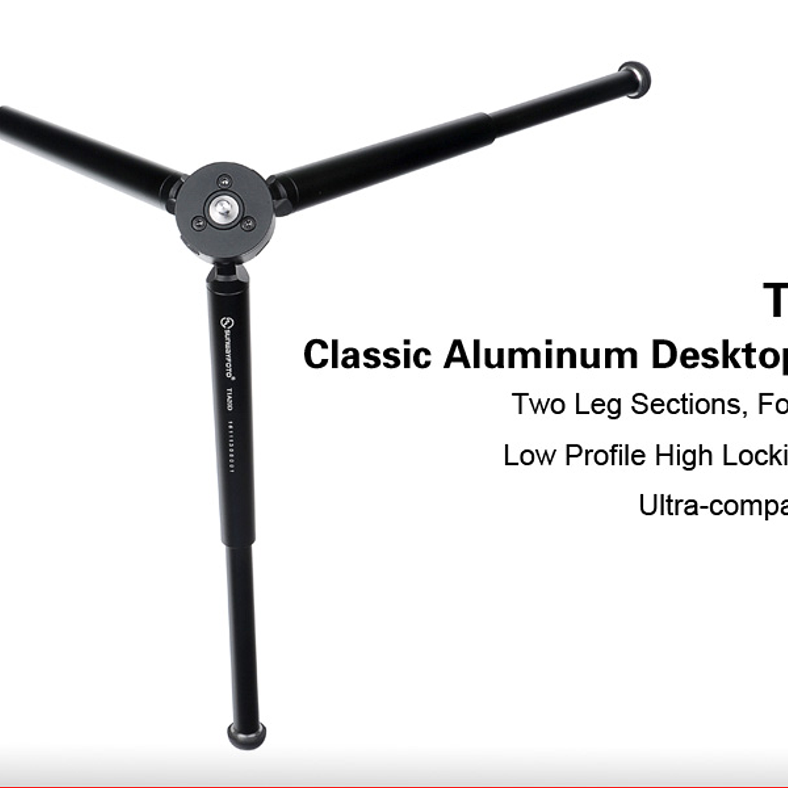 Sunwayfoto T1a20d-t Mini Tripode Aluminio De Mesa Ballhead 4