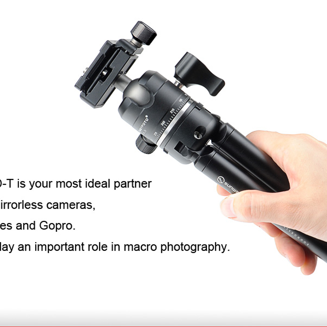 Sunwayfoto T1a20d-t Mini Tripode Aluminio De Mesa Ballhead 12