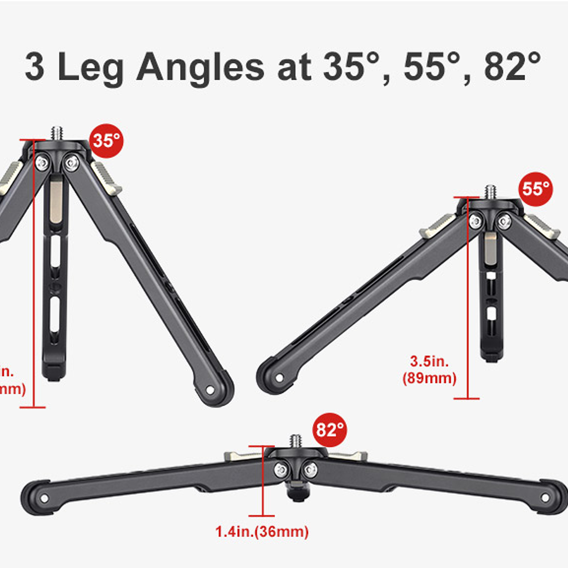 Sunwayfoto T1a12+xb-25 Mini Tripode De Mesa Con Cabezal 7