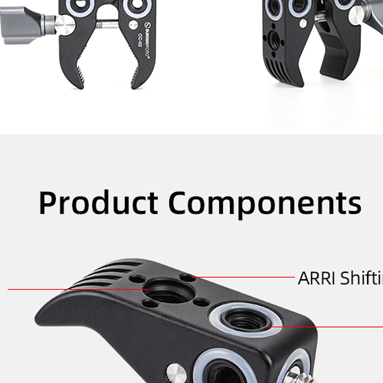 Sunwayfoto Cc-02 Super Clamp Para Accesorios Y Cámaras 12