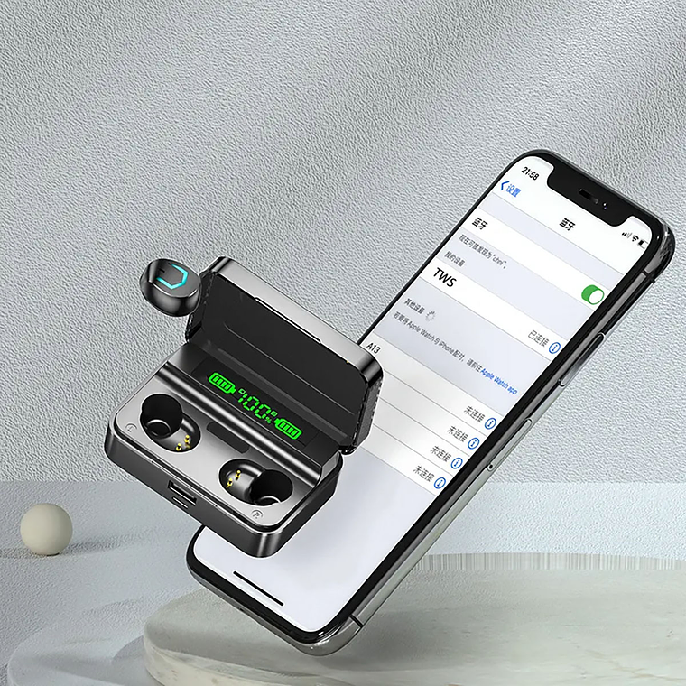 Audifonos Bluetooth Damix M36 Tws Hi-fi + Power Bank Bt 5.2 3