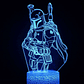 Lampara 3d Led (Base negra) Starwars Mandalorian - Miniatura 1