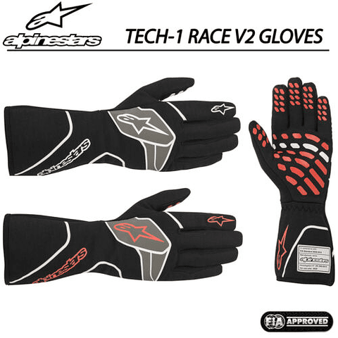 GUANTE RACING TECH 1 RACE V2 ( AUTO/FIA Y KART ) Talla M - L