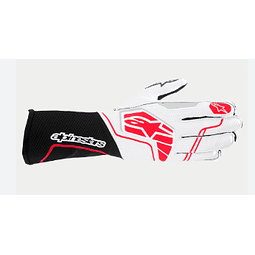 GUANTE ALPINESTARS RACING FIA TECH-1 KX V4 GLOVES BLACK WHITE RED TALLA M