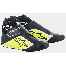 BOTAS FIA ALPINESTARS SUPERMONO V2 SHOES - BLK YELL FL WHT TALLA 10 / 43, TALLA 11 / 44 Y TALLA 13 / 47
