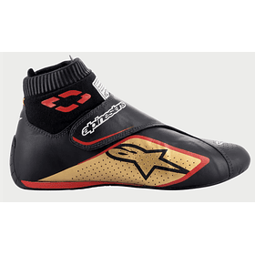 BOTAS FIA ALPINESTARS SUPERMONO V2 SHOES - BLK GOL RED TALLA 8 / 40.5, TALLA 10 / 43 Y TALLA 13 / 47