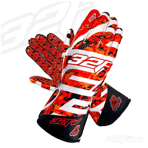 GUANTE 32FIVE PARA KARTING MODELO NO LIMITS ORANGE TALLA M y XL