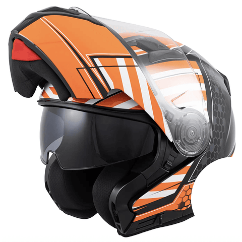 CASCO ZAMP RACING MOTO ECE 22.05/DOT MODELO FL-4 TALLA L NARANJA AMARILLO EN OFERTA