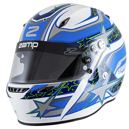 CASCO ZAMP PARA ADULTO MODELO 72 EN COLOR BLANC O CON AZUL SNELL SA 2020 TALLA S EN OFERTA