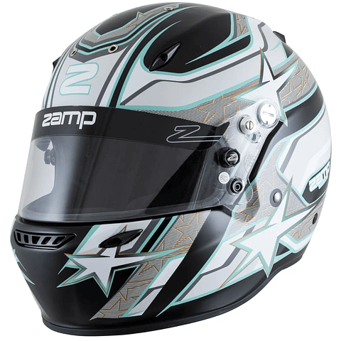 CASCO ZAMP PARA ADULTO HECHO EN ITALIA MODELO 72 EN COLOR NEGRO MATE GRIS SNELL SA 2020 TALLA XL EN OFERTA