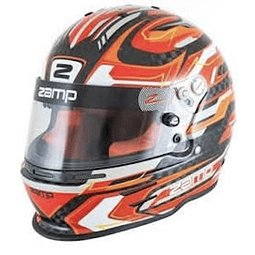 CASCO ZAMP RACING 2025 MODELO 48Y ( PARA NIÑO ) TALLA 56 FIBRA DE CARBONO ROJO/GRAFICOS DE FABRICA