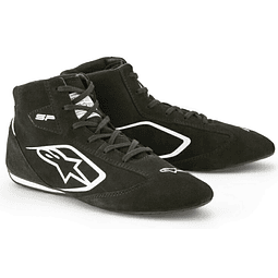 BOTAS FIAAUTO RACING ALPINESTRAS MODELO SP V3 EN COLOR BLACK/WHITE EN TALLA 8 USA ADULTO