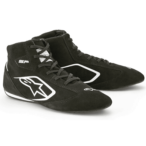 BOTAS FIAAUTO RACING ALPINESTRAS MODELO SP V3 EN COLOR BLACK/WHITE EN TALLA 8 USA ADULTO