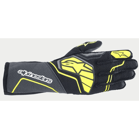 GUANTE FIA/SFI TECH 1 ZX V4 FIA/SFI TAR GRAY BLACK YELLOW FLUO TALLA M 