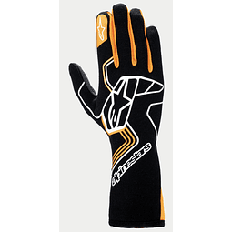 GUANTE ALPINESTARS ( AUTO/FIA-SFI Y KART ) TECH 1 RACE V4  BLACK ORANGE FLUO TALLA L ADULTO