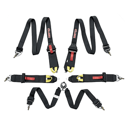 HARNESS/CINTURONES DE SEGURIDAD ZAMP FIA/AUTO RACING 8853-2016 - 3/2 CON 6 PUNTOS DE SUJECION EN 3¨