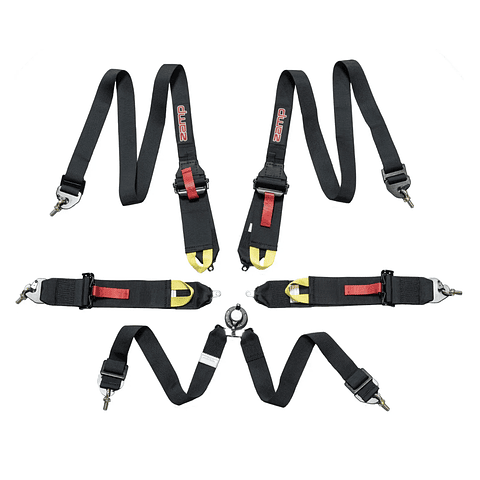 HARNESS/CINTURONES DE SEGURIDAD ZAMP FIA/AUTO RACING 8853-2016 - 3/2 CON 6 PUNTOS DE SUJECION EN 3¨