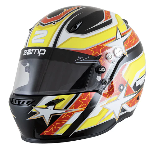 CASCO ZAMP PARA ADULTO MODELO 72 SNELL SA 2020 TALLA S COLOR NEGRO AMAFILLO