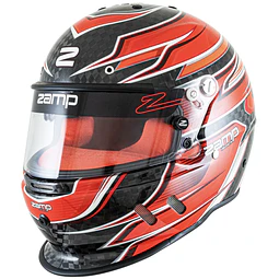 CASCO ZAMP PARA ADULTO MODELO 67D SNELL SA 2025 EN FIBRA DE CARBONO TALLA M ROJO MATE 