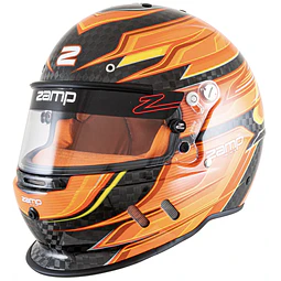 CASCO ZAMP PARA ADULTO MODELO 67D SNELL SA 2025 EN FIBRA DE CARBONO TALLA L NARANJA MATE 