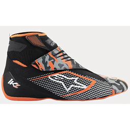BOTAS KARTING ALPINESTARS TECH-1 KZ V2 EDICION LIMITADA BLACK ORANGE FLUO CAMO TALLA 9 USA ADULTO