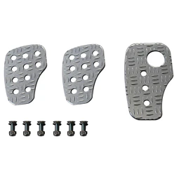 KIT DE PEDALES EN ALUMINIO COMPLETO CON TORNILLOS ( 3 PIEZAS ).