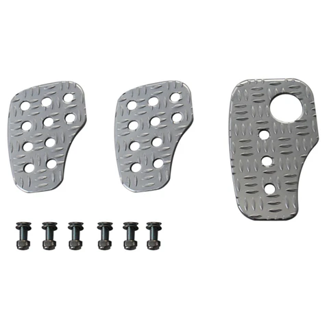 KIT DE PEDALES EN ALUMINIO COMPLETO CON TORNILLOS ( 3 PIEZAS ).