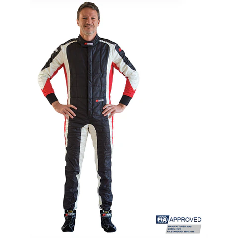 TRAJE RRS EVO RACER PARA AUTO RACING HOMOLOGADO FIA 8856-2018 PARA ADULTO TALLA L 