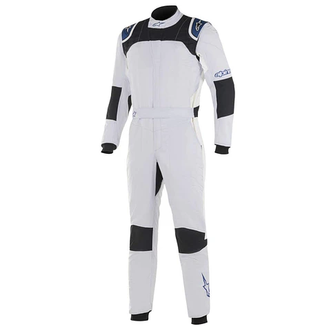 TRAJE ALPINESTARS GP TECH V2 - FIA EN COLOR SILVER BLUE ROYAL BLUE - TALLA 46