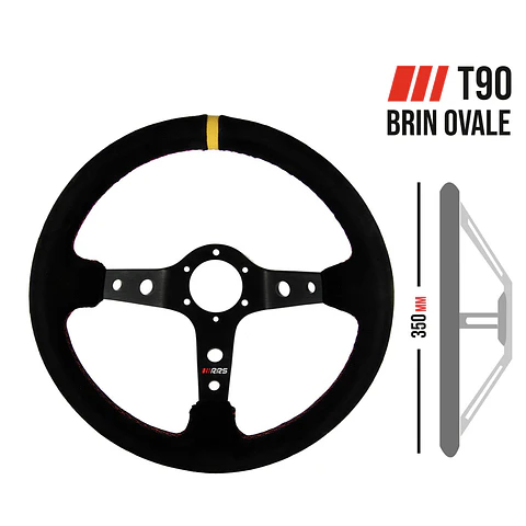 VOLANTE RRS RALLY – F90 350mm - GAMUZA CON SECCION DE AGARRE DE 32x28mm