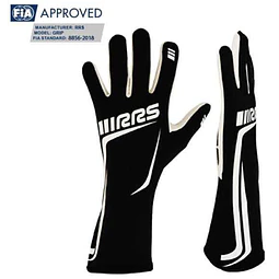 GUANTE RACING RRS GRIP 2 NEGRO CON BLANCO TALLA 11/XL HOMOLOGADO FIA 